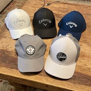 Golf Hats! Callaway, Adidas, and Imperial!